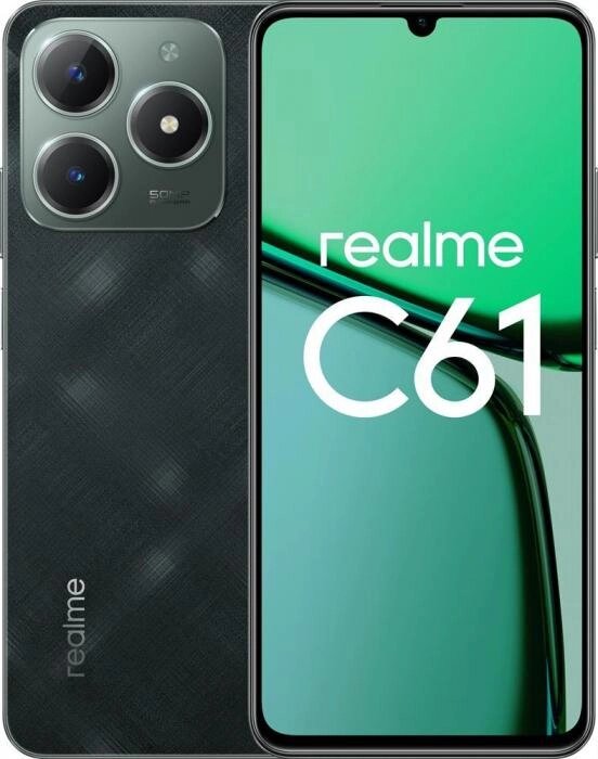 REALME C61 RMX3930 Dark Green 8+128 от компании 2255 by - онлайн гипермаркет - фото 1