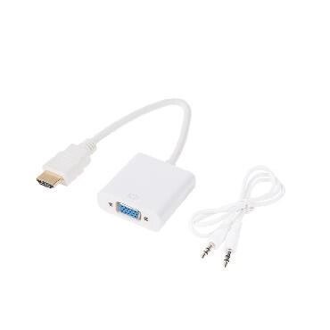 REXANT (17-6936) Переходник штекер HDMI - гнездо VGA, провод + шнур 3,5мм белый от компании 2255 by - онлайн гипермаркет - фото 1