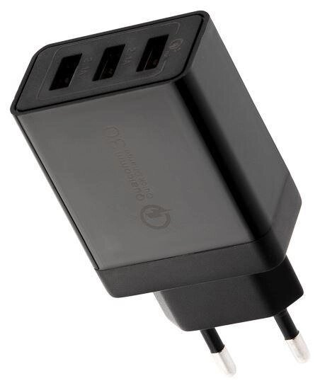 REXANT (18-2215) Сетевое зарядное устройство-переходник REXANT 3xUSB адаптер, 30W черное от компании 2255 by - онлайн гипермаркет - фото 1