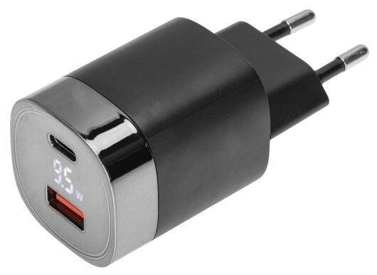 REXANT (18-2224) Сетевое зарядное устройство USB QC (30W) + Type C PD (33W), с дисплеем от компании 2255 by - онлайн гипермаркет - фото 1