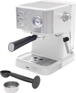 Рожковая кофеварка электрическая Кофемашина эспрессо для дома JVC JK-CF33 белая