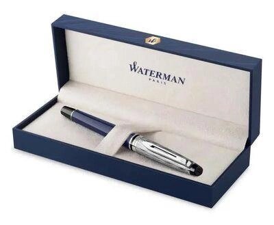 Ручка перьев. Waterman Expert L`Essence du Bleu (CW2166426) LaqBlue CT F ст. нерж. подар. кор. от компании 2255 by - онлайн гипермаркет - фото 1