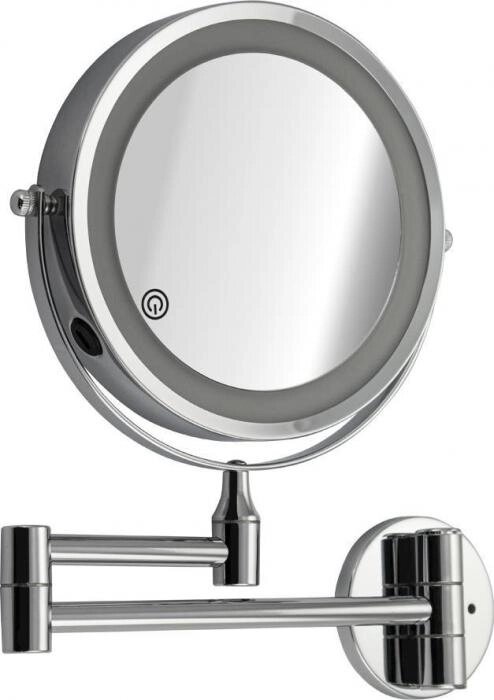 САНАКС 75278 Зеркало косметическое, настенное, с LED подсветкой, сенсорное включение, зарядка Type - C, шнур в от компании 2255 by - онлайн гипермаркет - фото 1