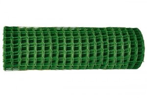 Сетка пластиковая садовая для забора вьющихся растений 1x20 Решетка заборная в рулоне зеленая защитная