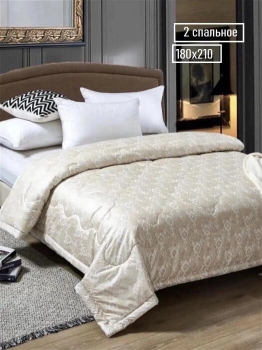 Шелковое одеяло 2 спальное всесезонное двуспальное 180х210 покрывало на кровать Турция шелкопряд турецкое от компании 2255 by - онлайн гипермаркет - фото 1
