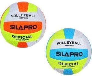 SILAPRO Мяч волейбольный 22см, 5 р-р, 2сл, ПВХ 2.5мм, 290г (10%067-001)