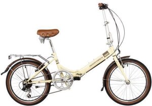 Складной подростковый велосипед городской скоростной для подростка 6-9 лет NOVATRACK 20FAURORA6S. BG4 бежевый