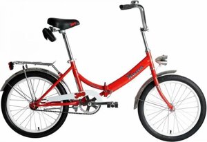 Складной велосипед для взрослого подростка девочки FORWARD KAMA 20 дюймов красный подростковый с багажником