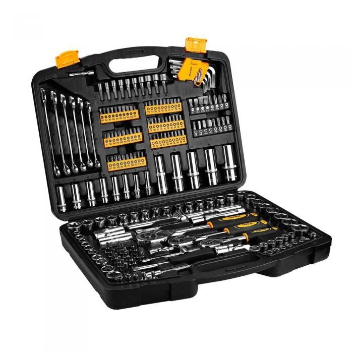 Слесарный набор инструментов в чемодане DEKO DKAT200 SET 200 универсальный для авто 065-0913 от компании 2255 by - онлайн гипермаркет - фото 1