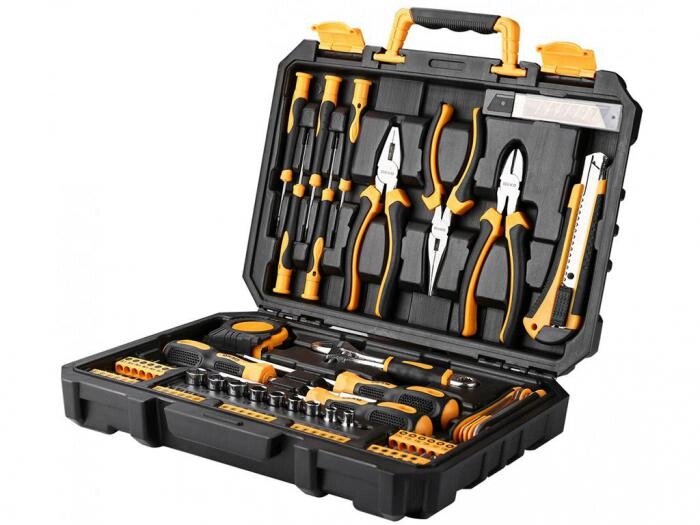 Слесарный набор инструментов в чемодане Deko TZ82 065-0736 универсальный для авто от компании 2255 by - онлайн гипермаркет - фото 1