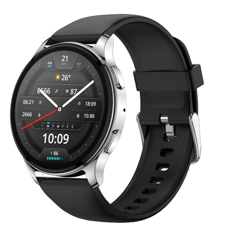 Смарт-часы AMAZFIT Pop 3R A2319,  1.43",  черный/серебристый [1746285] от компании 2255 by - онлайн гипермаркет - фото 1