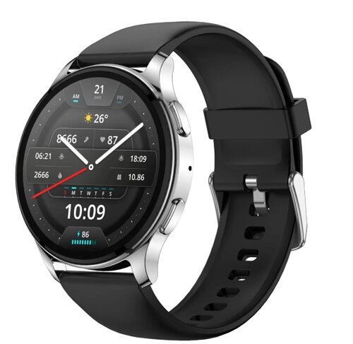 Смарт-часы AMAZFIT Pop 3R A2319, 1.43", черный/серебристый [1746285]