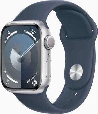 Смарт-часы Apple Watch Series 9 A2978,  41мм,  синий/серебристый [mr903ll/a] от компании 2255 by - онлайн гипермаркет - фото 1