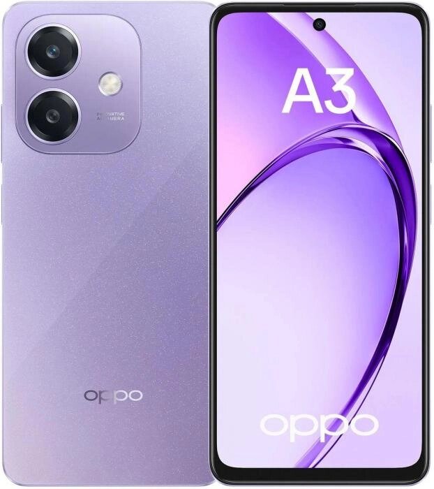 Смартфон OPPO A3 6/256Gb,  CPH2669,  лиловый от компании 2255 by - онлайн гипермаркет - фото 1