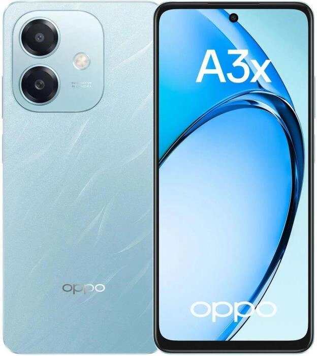 Смартфон OPPO A3x 4/128Gb,  CPH2641,  лазурный от компании 2255 by - онлайн гипермаркет - фото 1