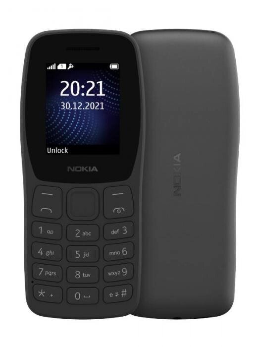 Сотовый телефон Nokia 105 SS (TA-1569) Black от компании 2255 by - онлайн гипермаркет - фото 1