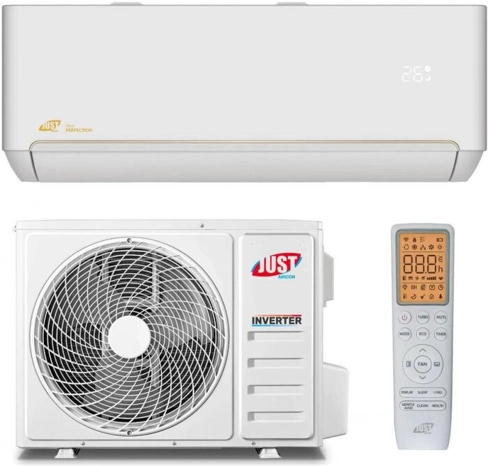 Сплит-система инверторная JUST AIRCON Perfection JAC-12HPSIA/TPF настенная, до 35м2, 12000 BTU, с обогревом, (комплект от компании 2255 by - онлайн гипермаркет - фото 1