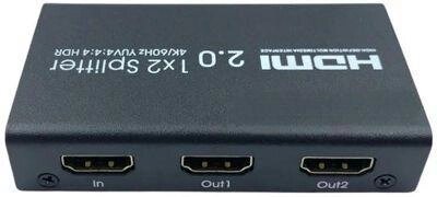 Сплиттер аудио-видео PREMIER 5-872-2V2,  HDMI (f)  -  2хHDMI (f) ,  ver 2.0,  черный от компании 2255 by - онлайн гипермаркет - фото 1