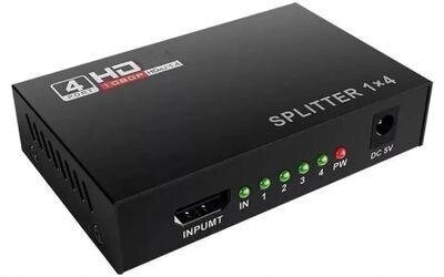 Сплиттер аудио-видео PREMIER 5-872-4,  HDMI (f)  -  4xHDMI (f) ,  ver 1.4,  черный от компании 2255 by - онлайн гипермаркет - фото 1