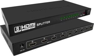 Сплиттер аудио-видео PREMIER 5-872-8, HDMI (f) - 8xHDMI (f) , ver 1.4, черный