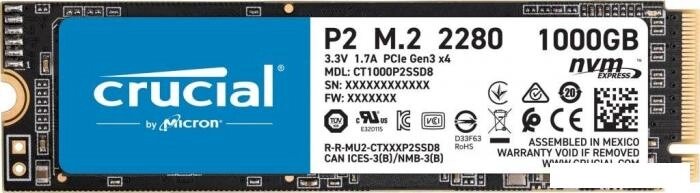 SSD Crucial P2 1TB CT1000P2SSD8 от компании 2255 by - онлайн гипермаркет - фото 1