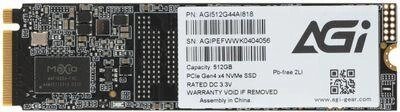 SSD накопитель AGI AI818 AGI512G44AI818 512ГБ, M. 2 2280, PCIe 4.0 x4,  NVMe,  M. 2 от компании 2255 by - онлайн гипермаркет - фото 1