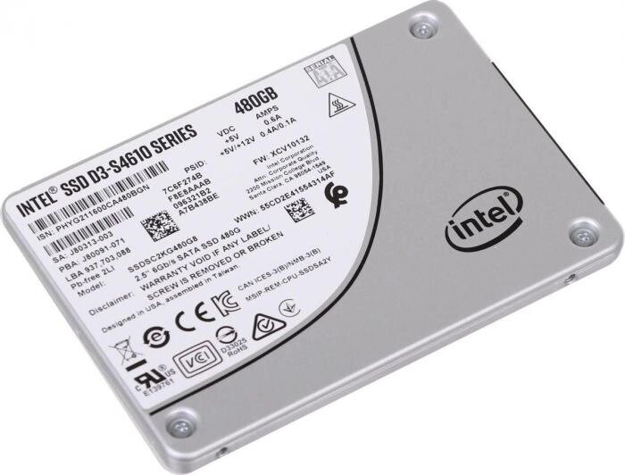 SSD накопитель Intel DC D3-S4610 SSDSC2KG480G801 480ГБ, 2.5", SATA III,  SATA от компании 2255 by - онлайн гипермаркет - фото 1