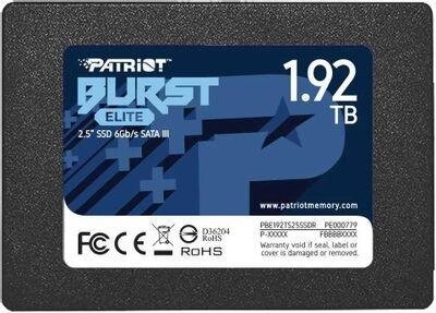 SSD накопитель Patriot Burst Elite PBE192TS25SSDR 1.92ТБ, 2.5", SATA III,  SATA от компании 2255 by - онлайн гипермаркет - фото 1