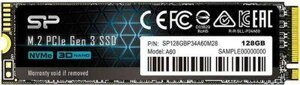 SSD накопитель silicon power M-series SP128GBP34A60M28 128гб, M. 2 2280, pcie 3.0 x4, nvme, M. 2