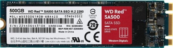 SSD накопитель WD Red SA500 WDS500G1R0B 500ГБ, M. 2 2280, SATA III,  M. 2 от компании 2255 by - онлайн гипермаркет - фото 1