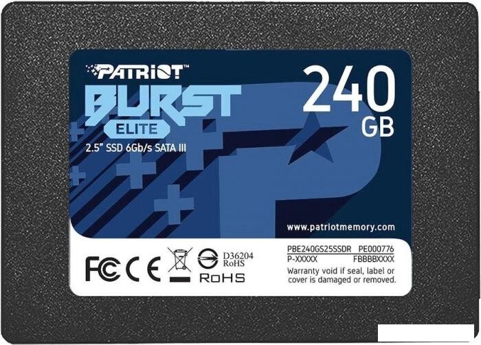 SSD Patriot Burst Elite 240GB PBE240GS25SSDR от компании 2255 by - онлайн гипермаркет - фото 1