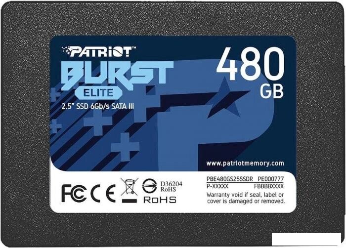 SSD Patriot Burst Elite 480GB PBE480GS25SSDR от компании 2255 by - онлайн гипермаркет - фото 1