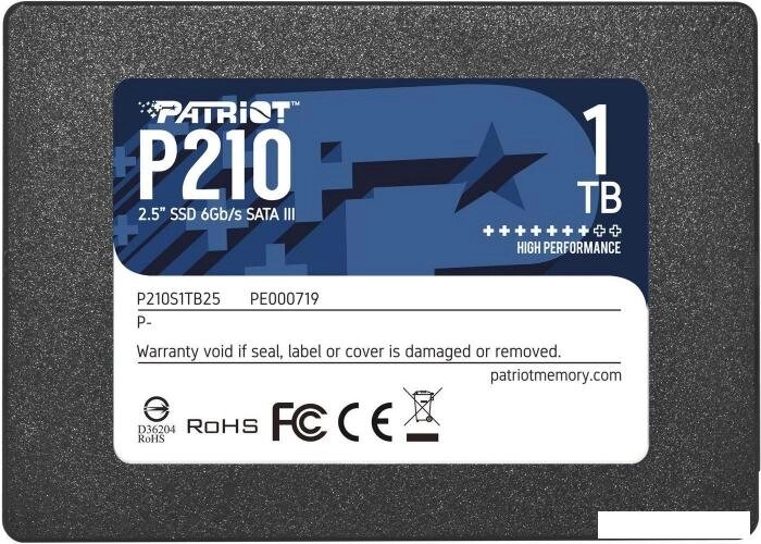 SSD Patriot P210 1TB P210S1TB25 от компании 2255 by - онлайн гипермаркет - фото 1