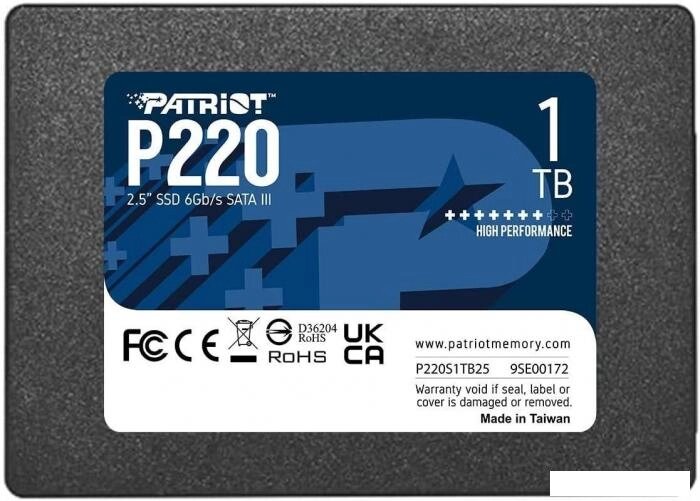 SSD Patriot P220 1TB P220S1TB25 от компании 2255 by - онлайн гипермаркет - фото 1