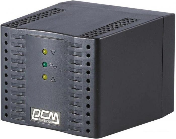 Стабилизатор напряжения Powercom TCA-1200 (черный) от компании 2255 by - онлайн гипермаркет - фото 1