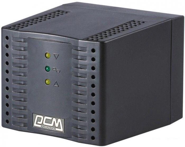 Стабилизатор напряжения Powercom TCA-2000 (черный) от компании 2255 by - онлайн гипермаркет - фото 1