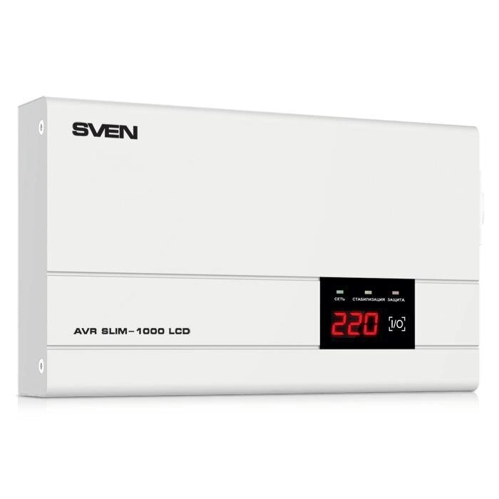 Стабилизатор Sven AVR SLIM 1000 LCD SV-012816 от компании 2255 by - онлайн гипермаркет - фото 1
