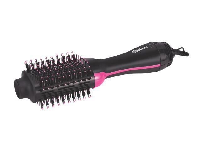 Стайлер брашинг фен-щетка расческа для сушки укладки волос Sakura SA-4206Р розовый от компании 2255 by - онлайн гипермаркет - фото 1