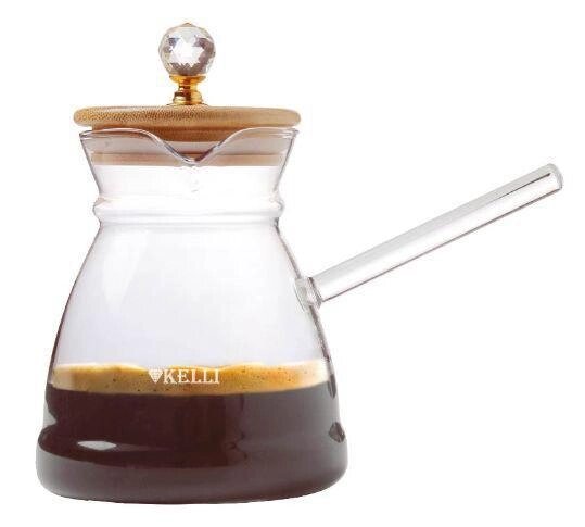 Стеклянная турка для кофе KELLI KL-3230 от компании 2255 by - онлайн гипермаркет - фото 1
