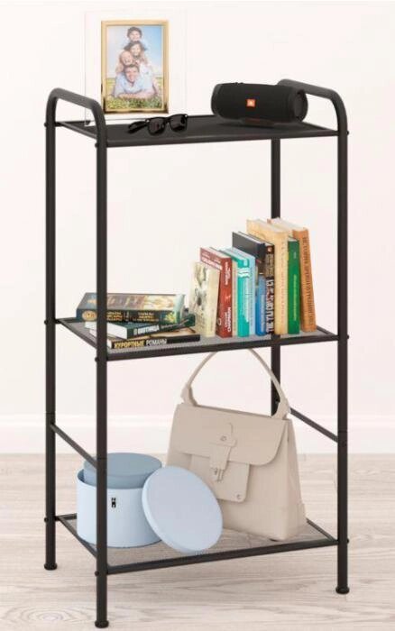 Стеллаж напольный металлический VS37 черный Журнальный стол в стиле лофт от компании 2255 by - онлайн гипермаркет - фото 1