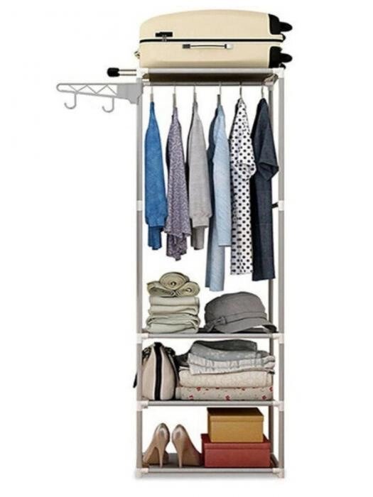 Стеллаж стойка для одежды VS34 напольный открытый шкаф вешало с полками от компании 2255 by - онлайн гипермаркет - фото 1