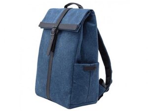 Стильный модный молодежный рюкзак Xiaomi 90 Points Grinder Oxford Casual Backpack синий