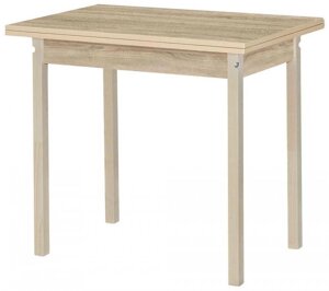 Стол кухонный обеденный деревянный маленький для кухни VS12 Дуб Сонома прямоугольный раскладной трансформер