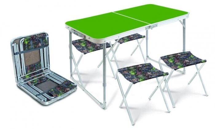 Стол складной туристический садовый походный раскладной NIKA ССТ-К2/6 столик и стулья для пикника дачи от компании 2255 by - онлайн гипермаркет - фото 1