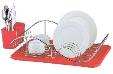 Сушилка подставка для посуды настольная ZEIDAN Z-1170 красная кухонная сушка в шкаф 50 см от компании 2255 by - онлайн гипермаркет - фото 1
