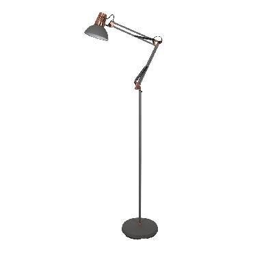 Светильник напольный для чтения CAMELION KD-431F C73 Cерый BERLIN лампа торшер металлический от компании 2255 by - онлайн гипермаркет - фото 1