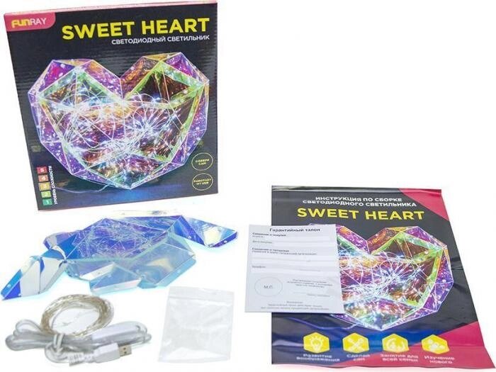 Светодиодный светильник конструктор новогодняя фигура Сердце FUNRAY Sweet Heart от компании 2255 by - онлайн гипермаркет - фото 1