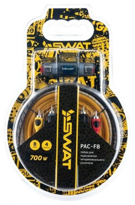 SWAT PAC-T8CU для подключения 2х кан. усилителя, 8Ga, МЕДЬ от компании 2255 by - онлайн гипермаркет - фото 1