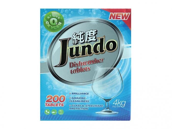 Таблетки для посудомоечных машин Jundo Active Oxygen 3 в 1 200шт 4903720020197 от компании 2255 by - онлайн гипермаркет - фото 1