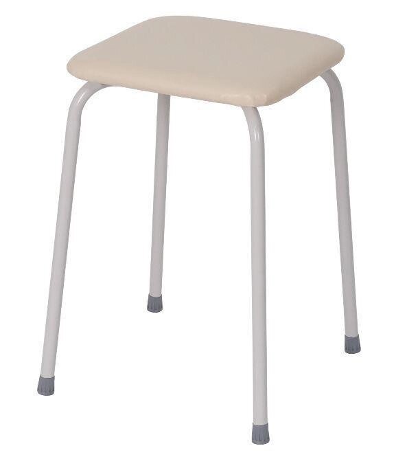 Табурет стулья для кухни квадратный мягкий 184 ваниль ЗМИ Т271 табуретка от компании 2255 by - онлайн гипермаркет - фото 1
